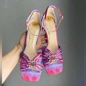 Jessica Simpson Pink and Blue Women's Heels